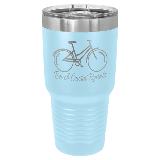 Polar Camel 30 oz. Light Blue Insulated Ringneck Tumbler with Slider Lid (Sold by Case of 24)