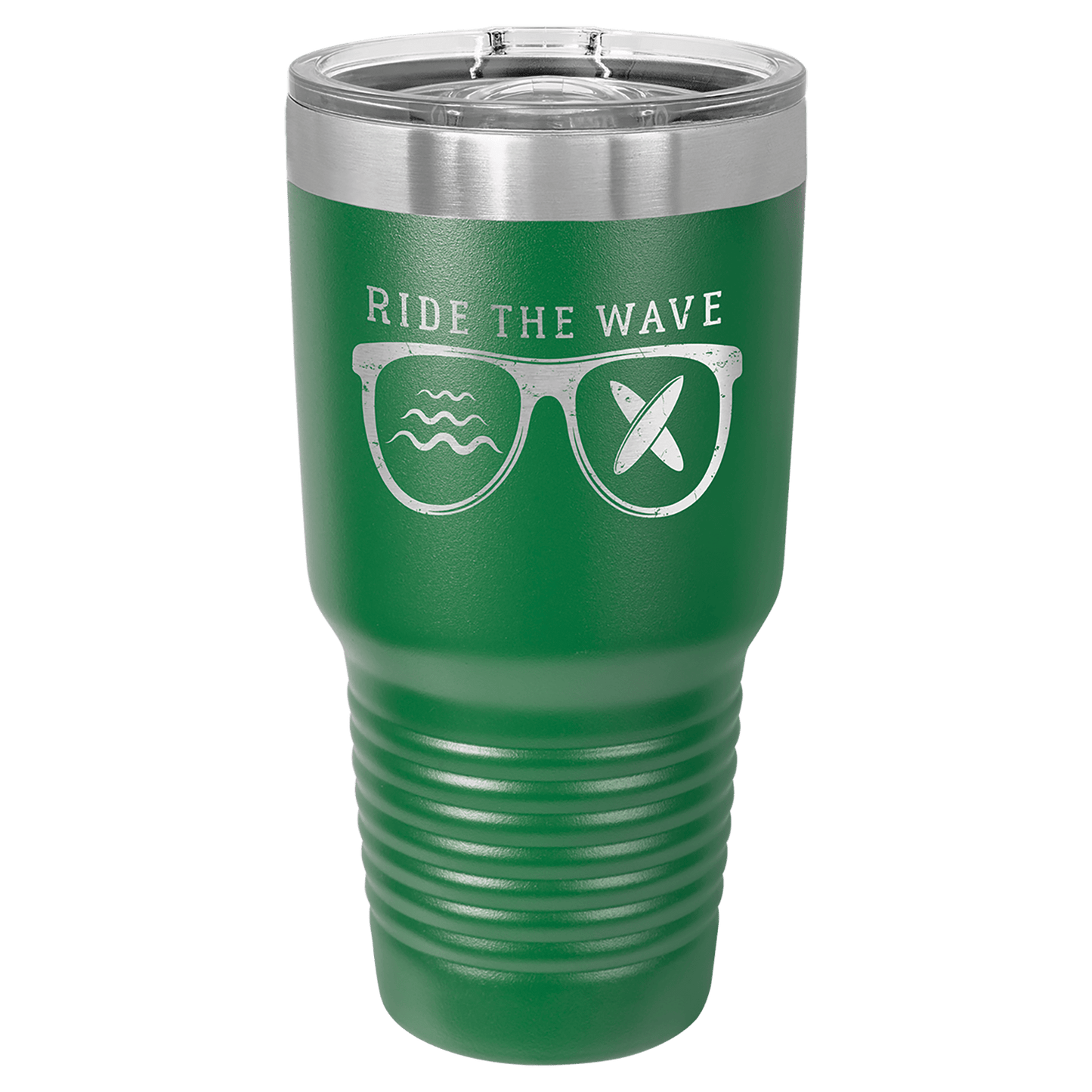 Polar Camel 30 oz. Green Insulated Ringneck Tumbler with Slider Lid (Sold by Case of 24)