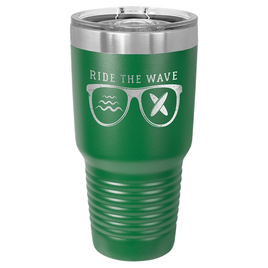 Polar Camel 30 oz. Green Insulated Ringneck Tumbler with Slider Lid (Sold by Case of 24)
