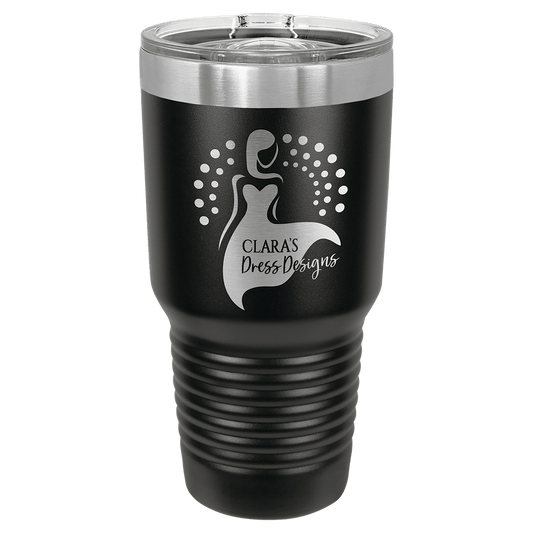 Polar Camel 30 oz. Black Insulated Ringneck Tumbler with Slider Lid and Silver Ring (Sold by Case of 24)