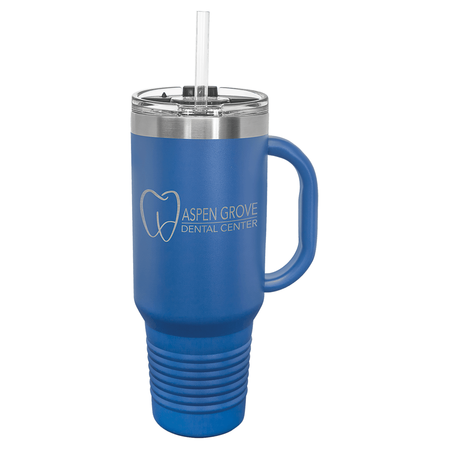Polar Camel 40 oz. Royal Blue Travel Mug with Handle, Straw Included (Sold by Case of 12)