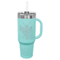 Polar Camel 40 oz. Teal Travel Mug with Handle, Straw Included (Sold by Case of 12)