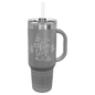 Polar Camel 40 oz. Dark Gray Travel Mug with Handle, Straw Included (Sold by Case of 12)