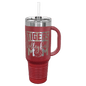 Polar Camel 40 oz. Maroon Travel Mug with Handle, Straw Included (Sold by Case of 12)