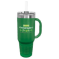 Polar Camel 40 oz. Green Travel Mug with Handle, Straw Included (Sold by Case of 12)