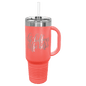 Polar Camel 40 oz. Coral Travel Mug with Handle, Straw Included (Sold by Case of 12)