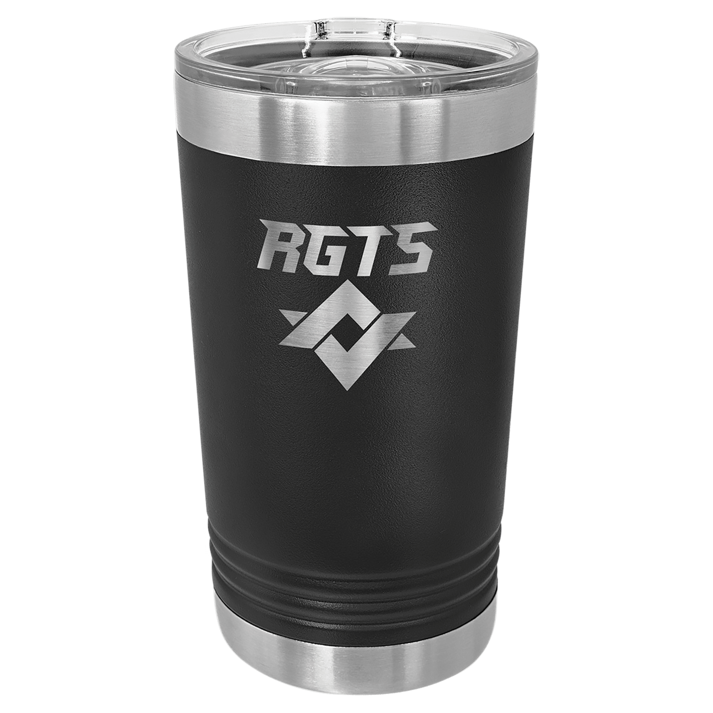 Polar Camel Black 16 oz. Pint with Slider Lid (Sold by Case of 24)