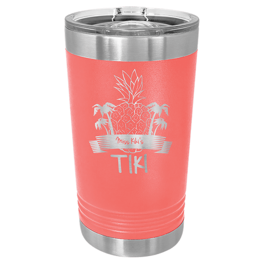 Polar Camel Coral 16 oz. Pint with Slider Lid (Sold by Case of 24)