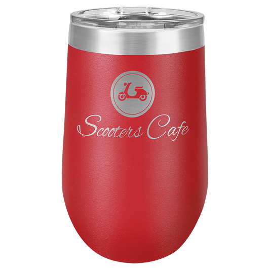 Polar Camel 16 oz. Red Vacuum Insulated Stemless Tumbler with Lid (Sold by Case of 24)