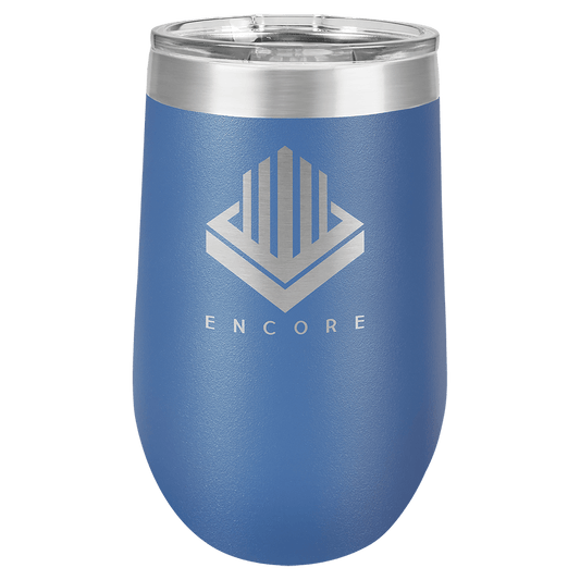 Polar Camel 16 oz. Royal Blue Vacuum Insulated Stemless Tumbler with Lid (Sold by Case of 24)