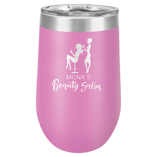 Polar Camel 16 oz. Light Purple Vacuum Insulated Stemless Tumbler with Lid (Sold by Case of 24)