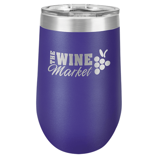 Polar Camel 16 oz. Purple Vacuum Insulated Stemless Tumbler with Lid (Sold by Case of 24)