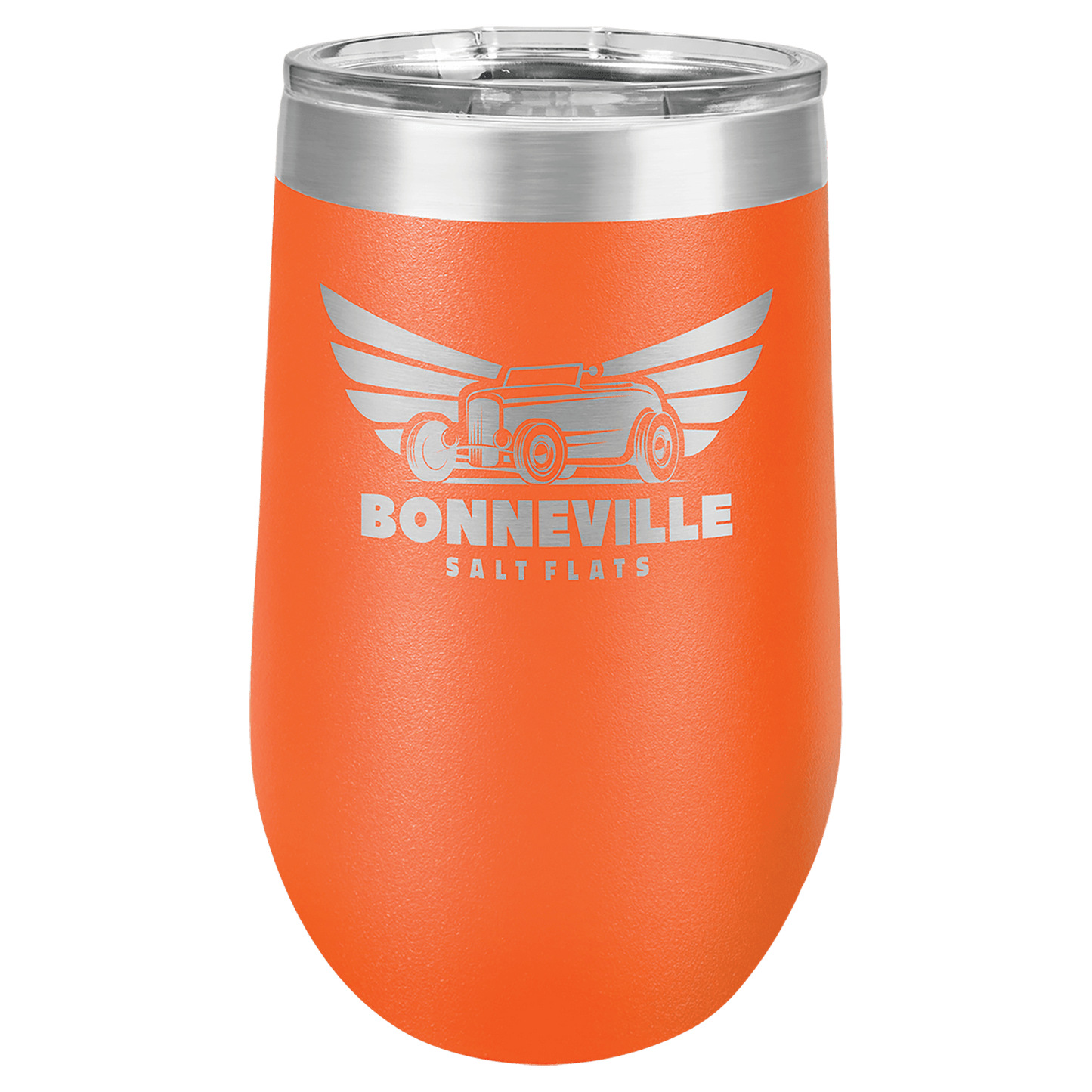 Polar Camel 16 oz. Orange Vacuum Insulated Stemless Tumbler with Lid (Sold by Case of 24)