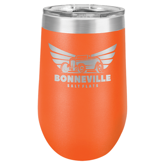 Polar Camel 16 oz. Orange Vacuum Insulated Stemless Tumbler with Lid (Sold by Case of 24)