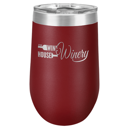 Polar Camel 16 oz. Maroon Vacuum Insulated Stemless Tumbler with Lid (Sold by Case of 24)