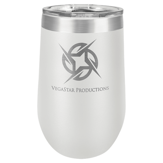Polar Camel 16 oz. White Vacuum Insulated Stemless Tumbler with Lid (Sold by Case of 24)