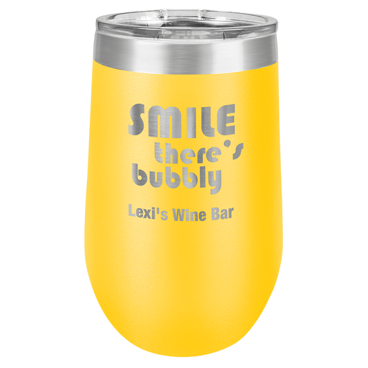 Polar Camel 16 oz. Yellow Vacuum Insulated Stemless Tumbler with Lid (Sold by Case of 24)