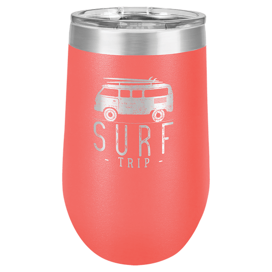 Polar Camel 16 oz. Coral Vacuum Insulated Stemless Tumbler with Lid (Sold by Case of 24)