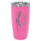 Polar Camel 20 oz. Pink Golf Tumbler with Dimples and Slider Lid (Sold by Case of 24)