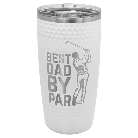 Polar Camel 20 oz. White Golf Tumbler with Dimples and Slider Lid (Sold by Case of 24)
