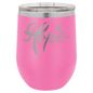 Polar Camel 12 oz. Pink Vacuum Insulated Stemless Wine Tumbler with Lid (Sold by Case of 24)
