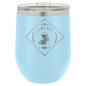 Polar Camel 12 oz. Light Blue Vacuum Insulated Stemless Wine Tumbler with Lid (Sold by Case of 24)
