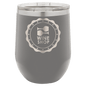 Polar Camel 12 oz. Dark Gray Vacuum Insulated Stemless Wine Tumbler with Lid (Sold by Case of 24)