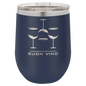 Polar Camel 12 oz. Navy Blue Vacuum Insulated Stemless Wine Tumbler with Lid (Sold by Case of 24)