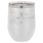 Polar Camel 12 oz. White Vacuum Insulated Stemless Wine Tumbler with Lid (Sold by Case of 24)