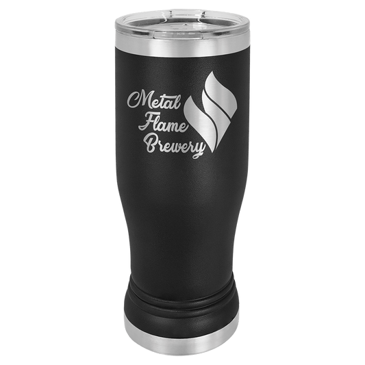 Black 14 oz. Polar Camel Pilsner with Clear Lid (Sold Individually - Limited Quantities)