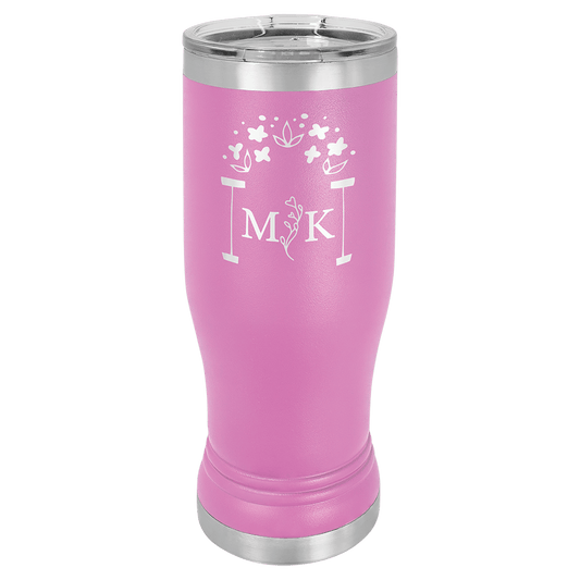 Light Purple 14 oz. Polar Camel Pilsner with Clear Lid (Sold by Case of 24)