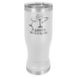 White 14 oz. Polar Camel Pilsner with Clear Lid (Sold by Case of 24)