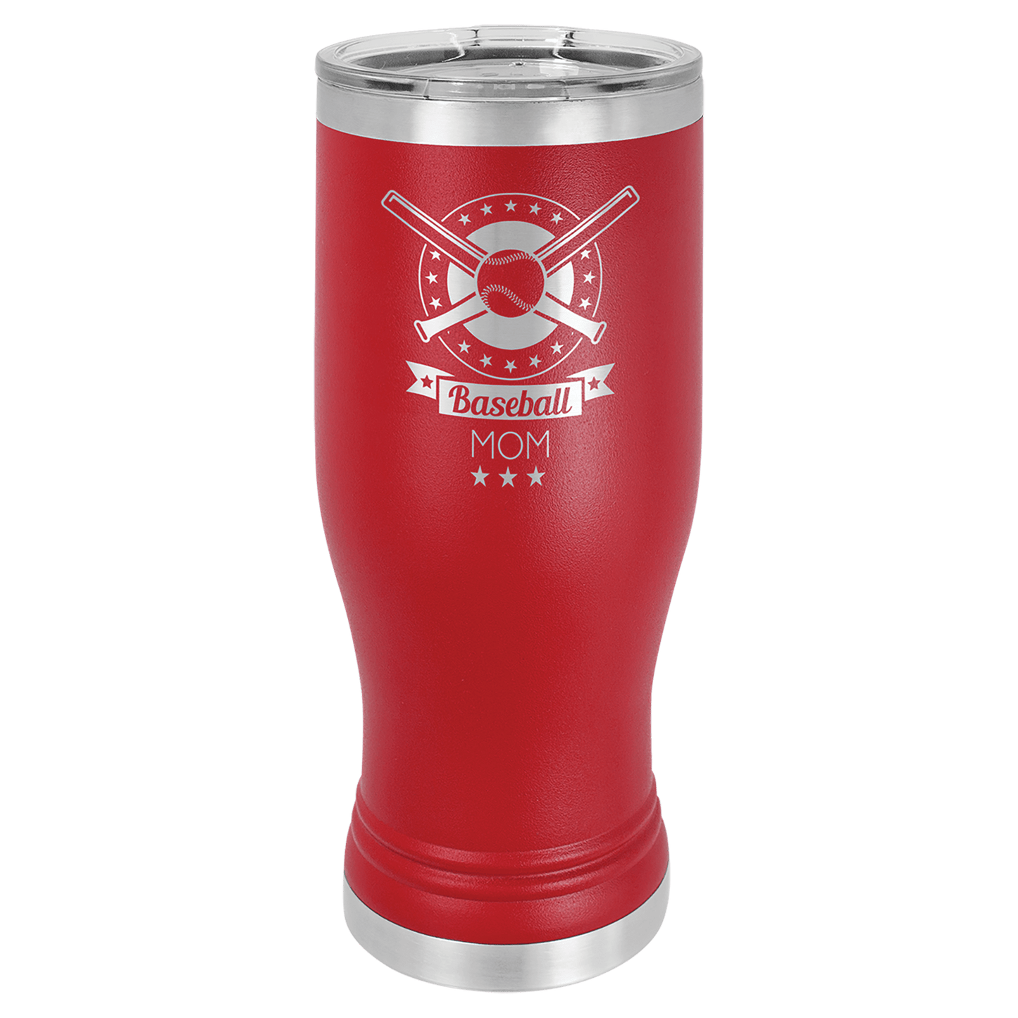 Polar Camel Red 20 oz. Pilsner with Clear Lid (Sold by Case of 24)