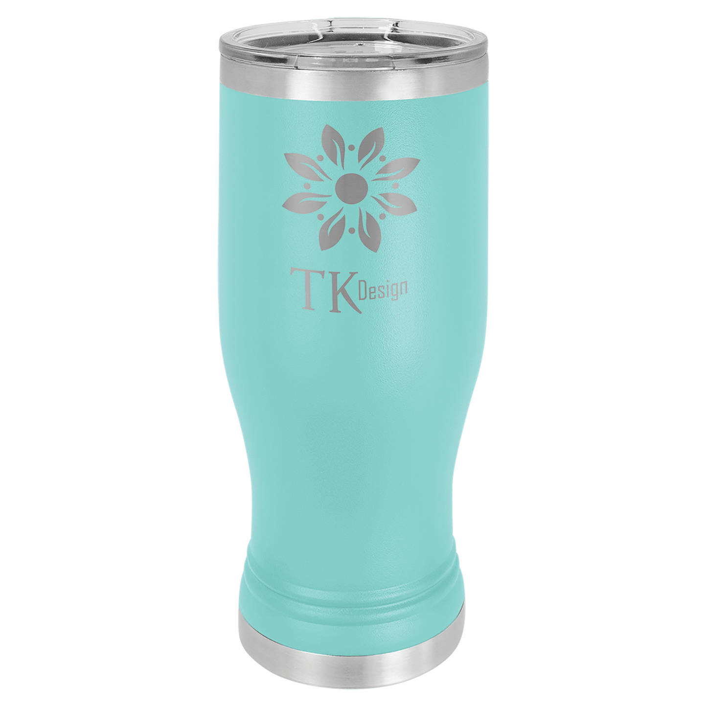 Polar Camel Teal 20 oz. Pilsner with Clear Lid (Sold by Case of 24)