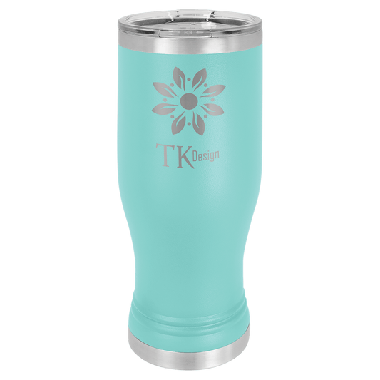 Polar Camel Teal 20 oz. Pilsner with Clear Lid (Sold by Case of 24)