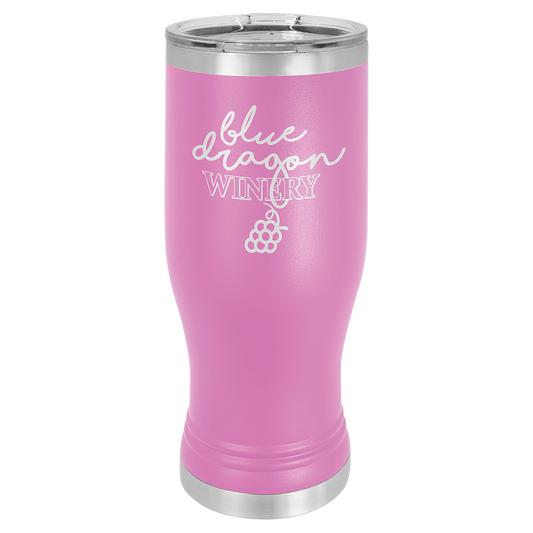 Polar Camel Light Purple 20 oz. Pilsner with Clear Lid (Sold by Case of 24)