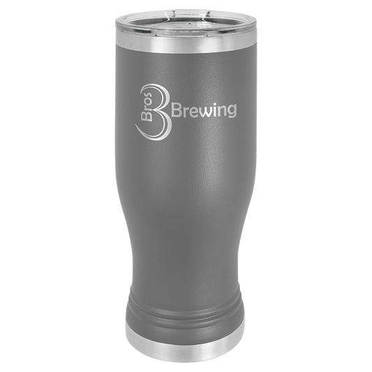 Polar Camel Dark Gray 20 oz. Pilsner with Clear Lid (Sold by Case of 24)