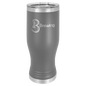 Polar Camel Dark Gray 20 oz. Pilsner with Clear Lid (Sold by Case of 24)