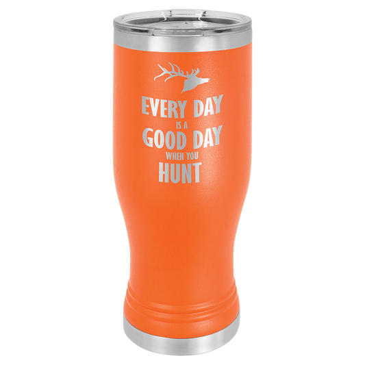 Polar Camel Orange 20 oz. Pilsner with Clear Lid (Sold by Case of 24)