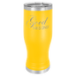 Polar Camel Yellow 20 oz. Pilsner with Clear Lid (Sold by Case of 24)