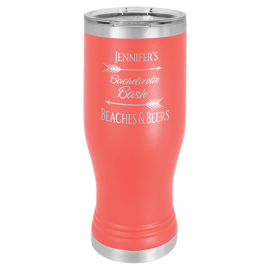 Polar Camel Coral 20 oz. Polar Camel Pilsner with Clear Lid (Sold by Case of 24)