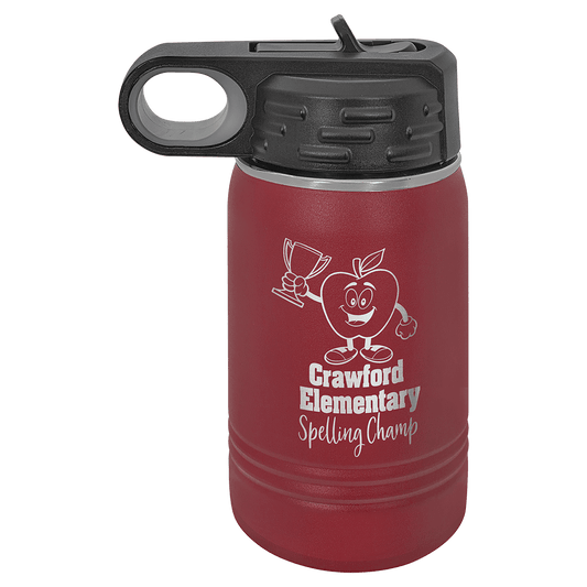 Polar Camel 12 oz. Maroon Water Bottle (Sold by Case of 24)