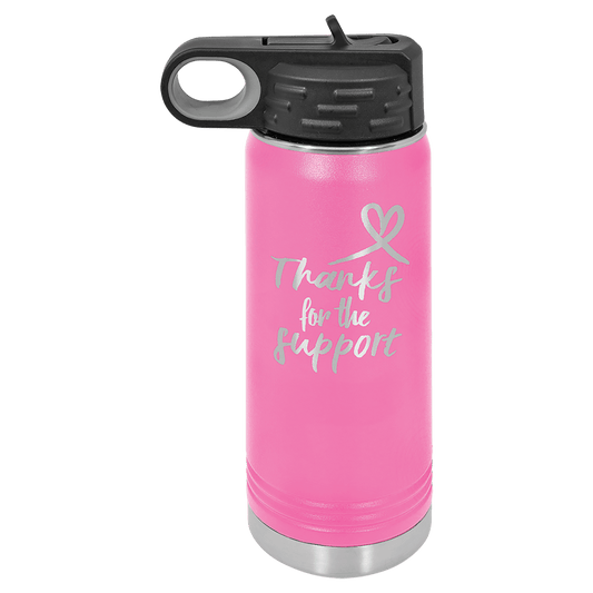 Polar Camel 20 oz. Pink Water Bottle (Sold by Case of 24)
