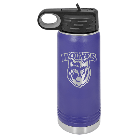 Polar Camel 20 oz. Purple Water Bottle (Sold by Case of 24)