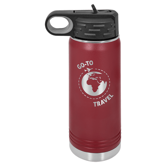 Polar Camel 20 oz. Maroon Water Bottle (Sold by Case of 24)