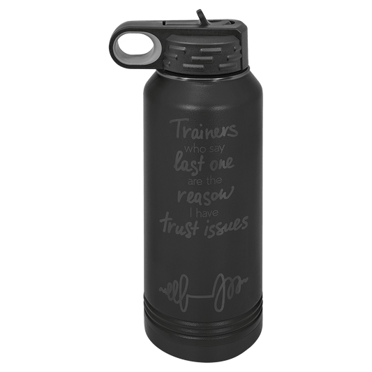 Polar Camel 32 oz. Black/Ghost Black ION-Plated Water Bottle (Sold by Case of 12)