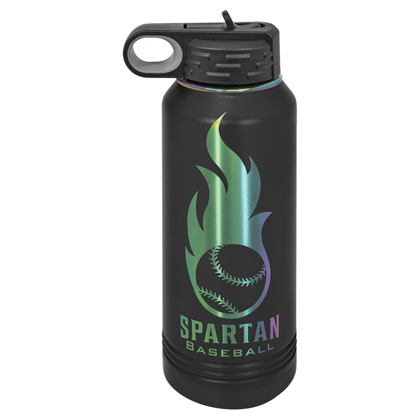 Polar Camel 32 oz. Black/Prism ION-Plated Water Bottle (Sold by Case of 12)