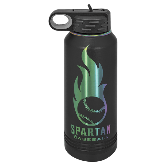 Polar Camel 32 oz. Black/Prism ION-Plated Water Bottle (Sold by Case of 12)