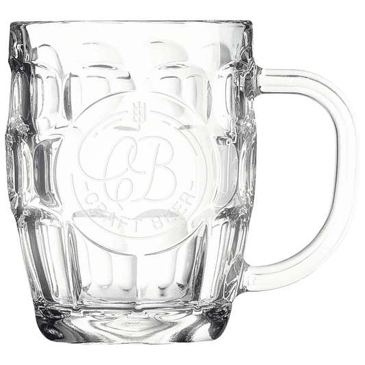 20 oz. Beer Mug with Oval Engraving Area and Handle (Sold by Case of 24)