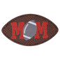3 1/2" x 2" Football Shaped Laserable Leatherette Patch with Adhesive (Sold by Case of 25)